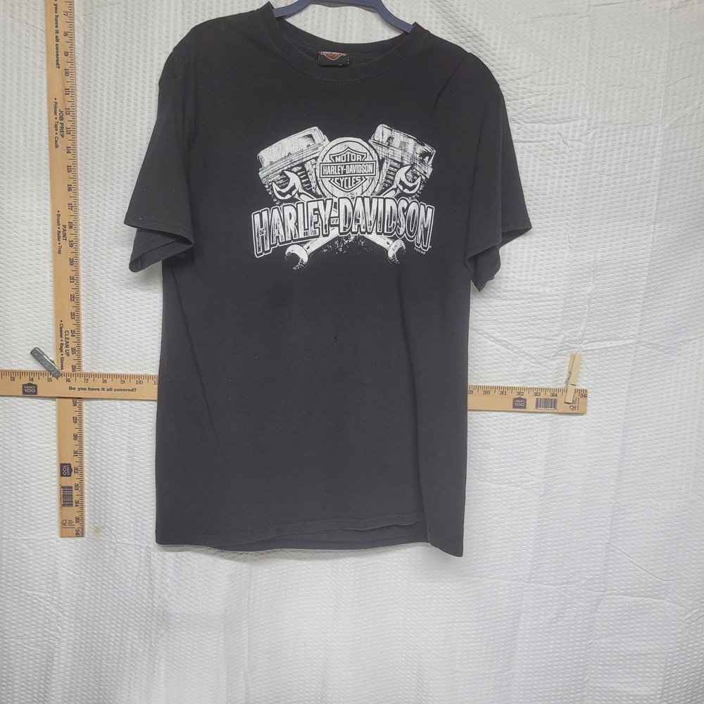 Harley Davidson Brandt's I-69 Marion IN Screw It Let's Ride T-Shirt Mens L Black
